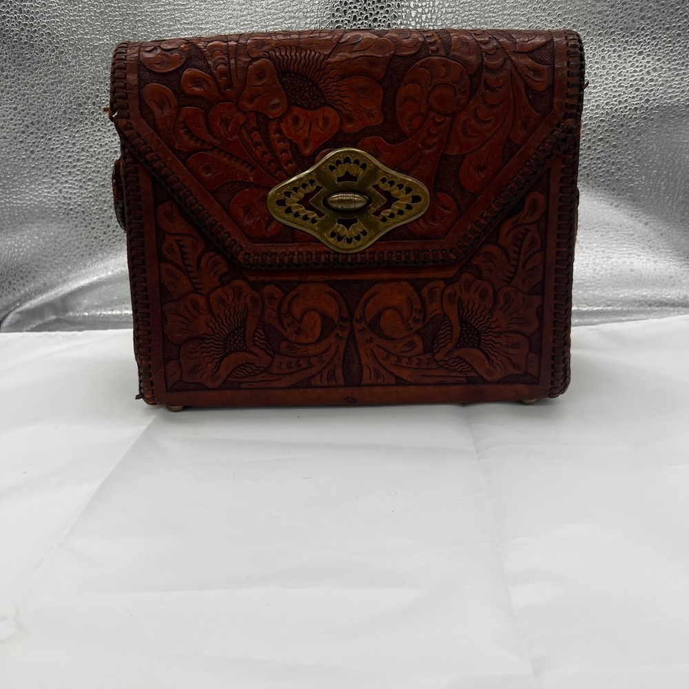 Vintage Brown Leather Handbag